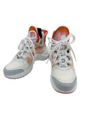 Louis Vuitton Sneakers Leather Acryte Orange 36 Cool
